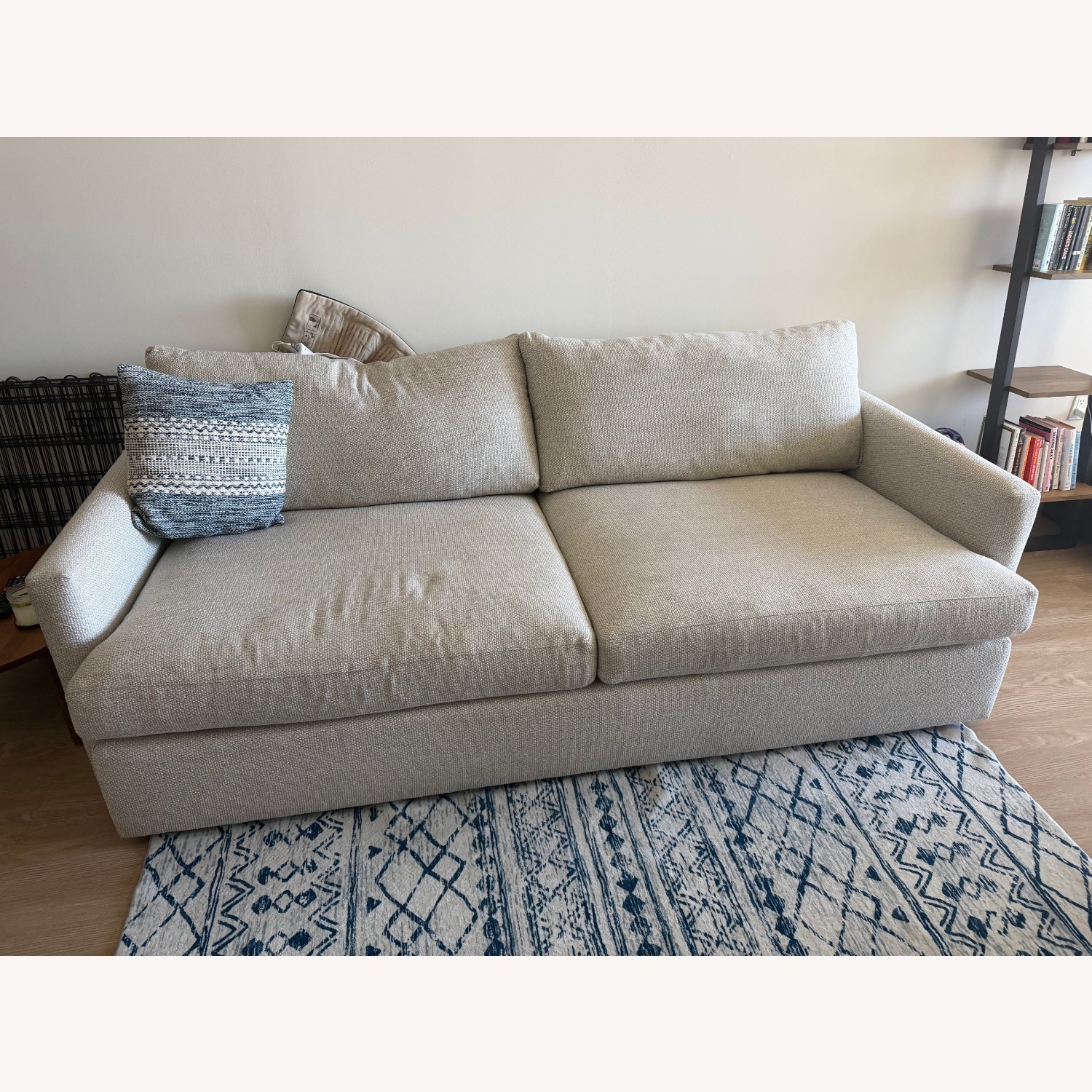 Crate & Barrel Lounge Light Gray Fabric 2 Seater Sofa - image-4