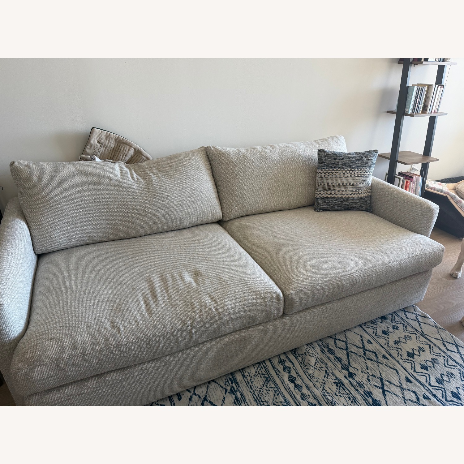 Crate & Barrel Lounge Light Gray Fabric 2 Seater Sofa - image-1