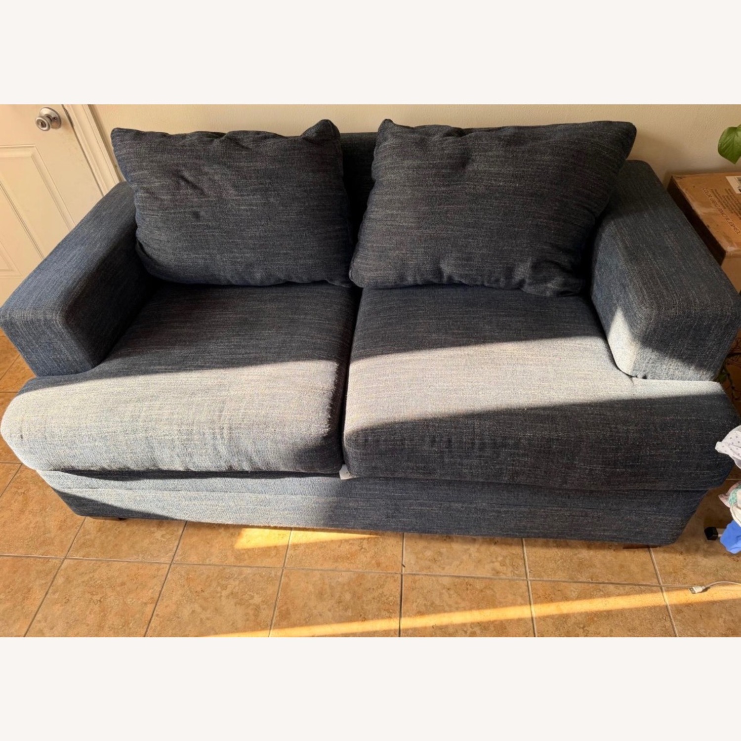 Living Spaces Blue 3+ Seater Sofa - image-3