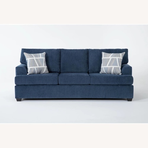 Used Living Spaces Blue 3+ Seater Sofa for sale on AptDeco