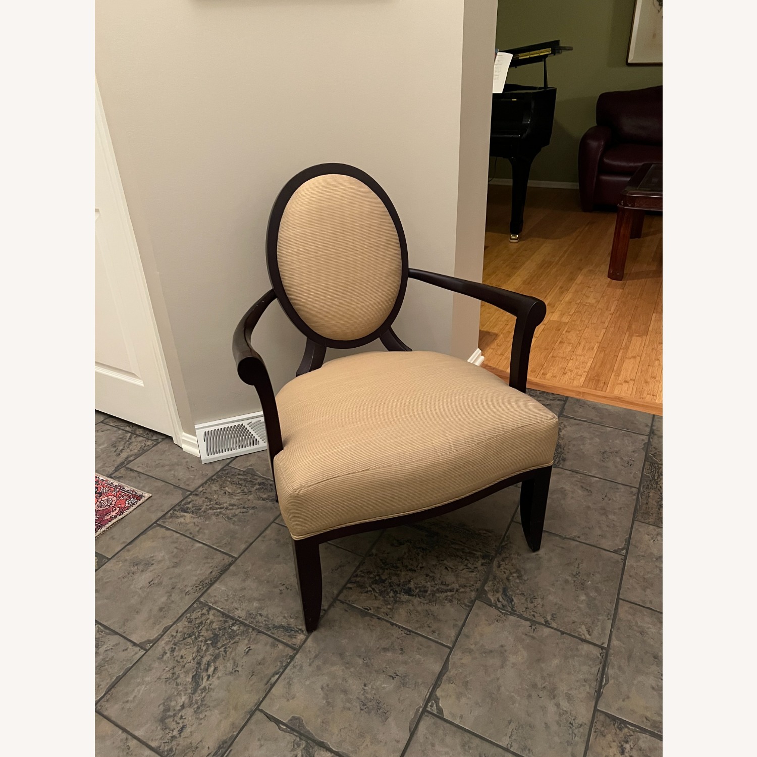 Baker Furniture Barbara Barry Dark Brown Wood Accent Chair - image-1