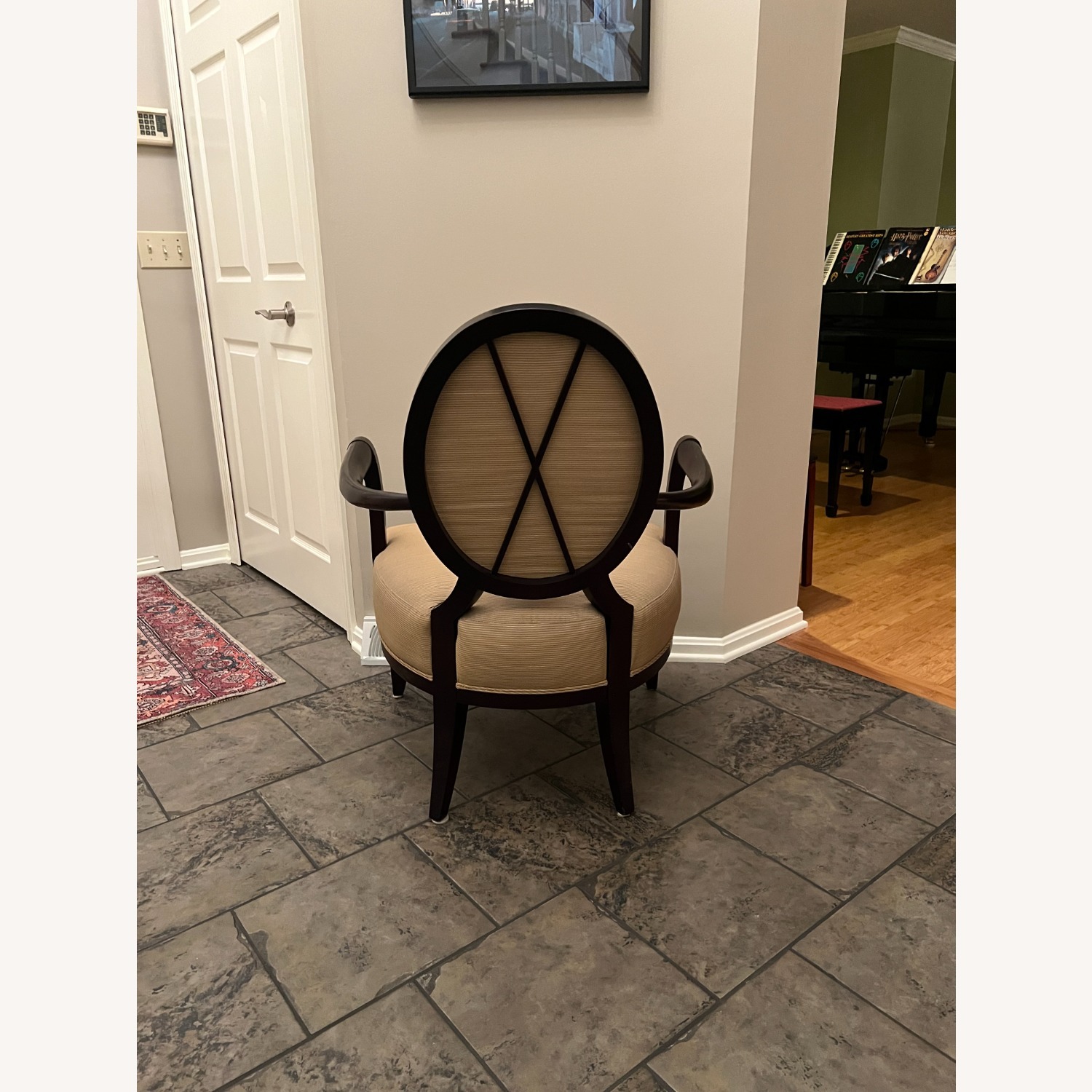 Baker Furniture Barbara Barry Dark Brown Wood Accent Chair - image-3