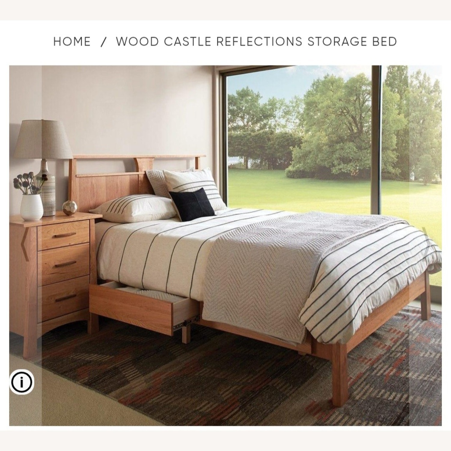 Scandinavian Designs Natural Wood Queen Bed - image-3