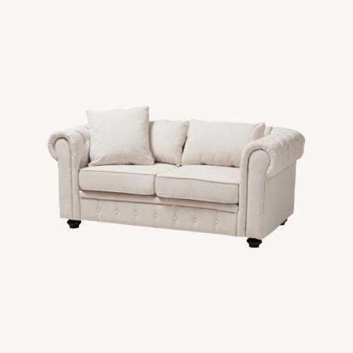 Used Baxton Studio Beige Loveseat for sale on AptDeco