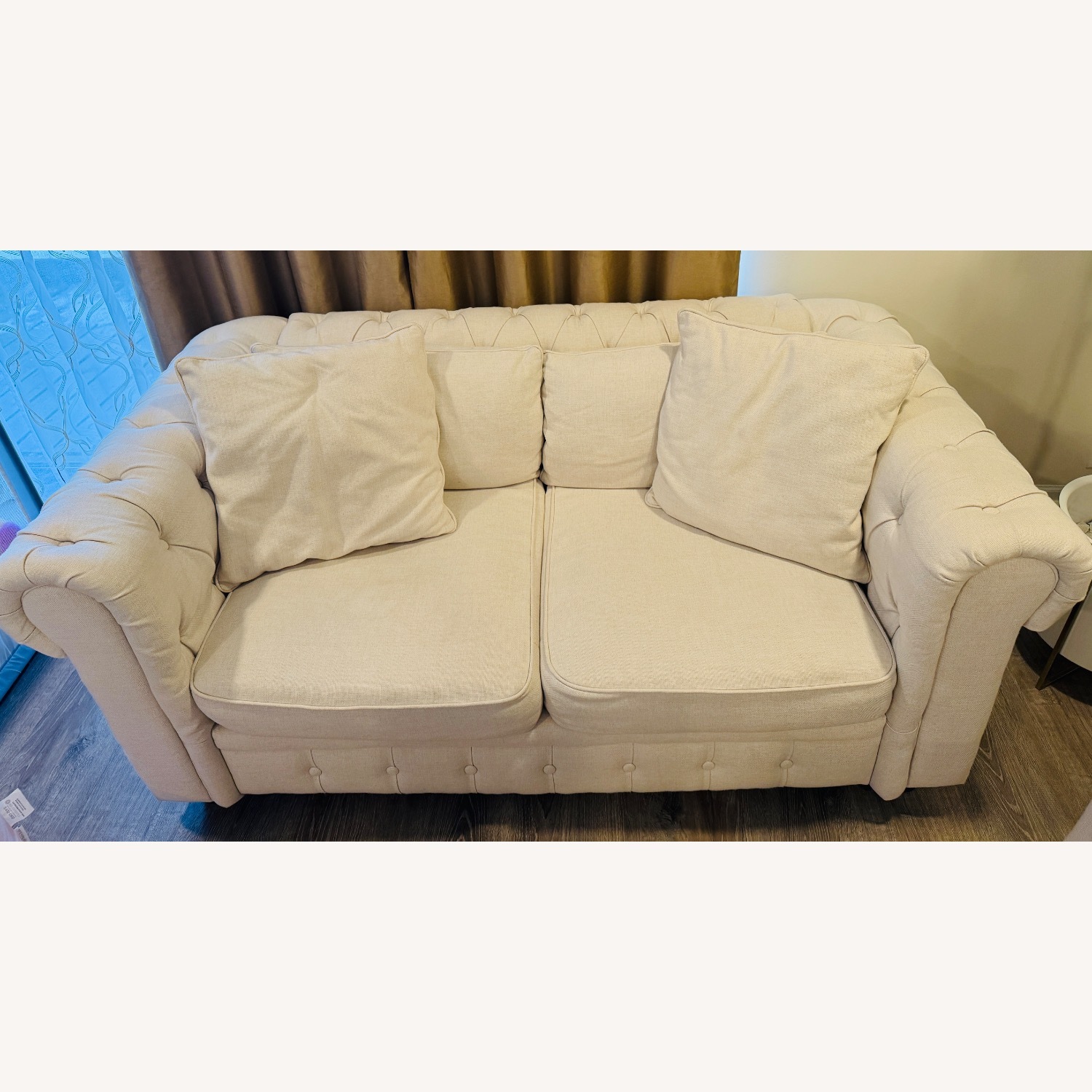 Baxton Studio Beige Loveseat - image-2