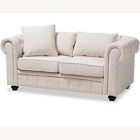 Baxton Studio Beige Loveseat