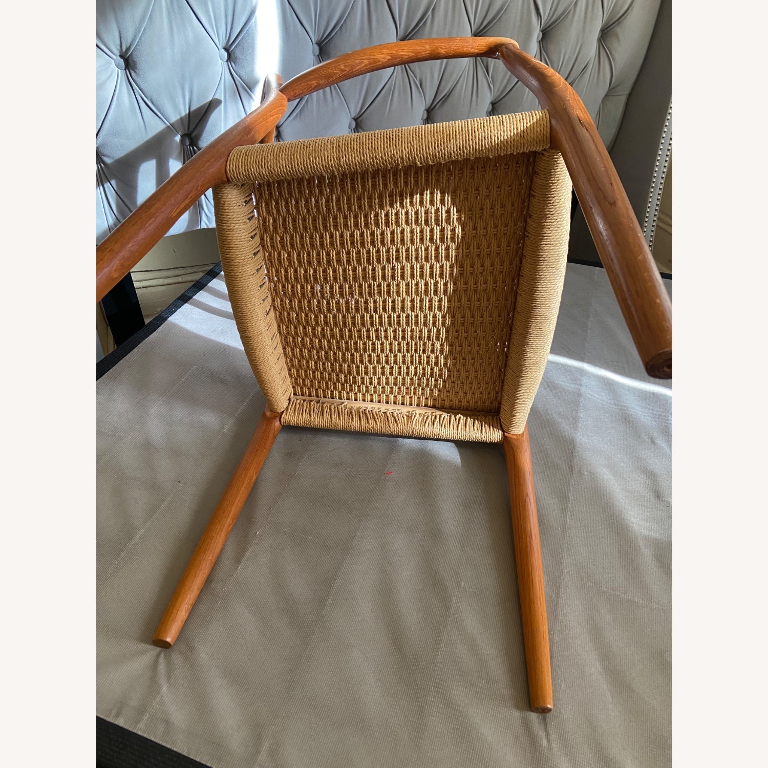 Light Brown Wood Armchair - image-2