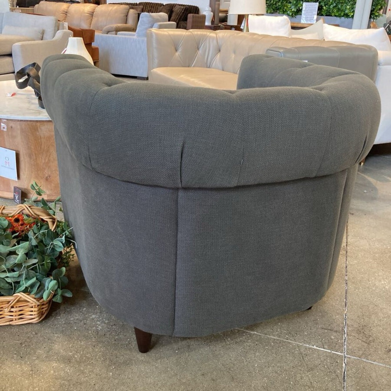 West Elm Chesterfield Tufted Fabric Chair - image-8