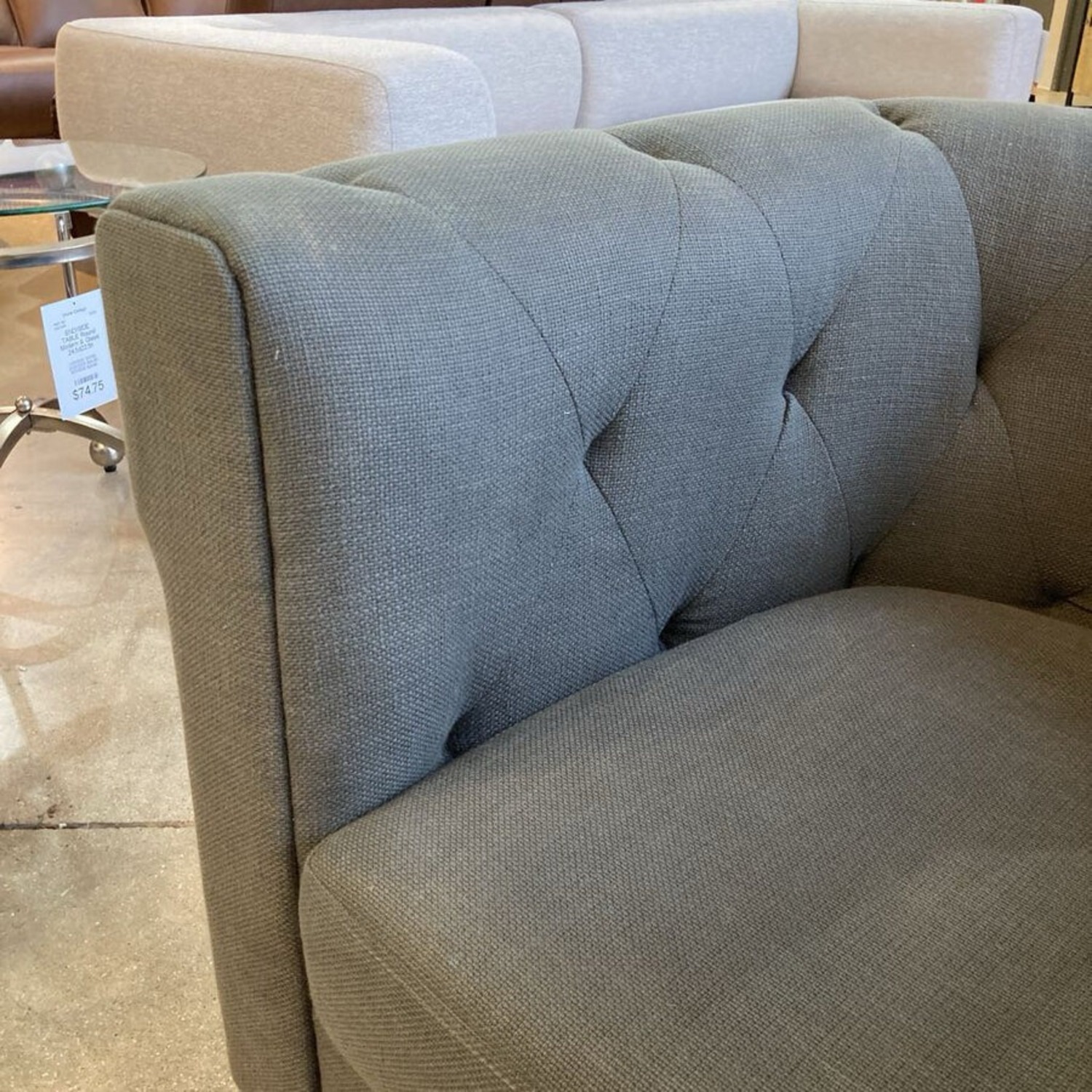 West Elm Chesterfield Tufted Fabric Chair - image-3