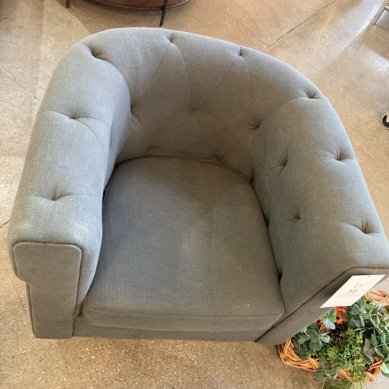 West Elm Chesterfield Tufted Fabric Chair - image-5
