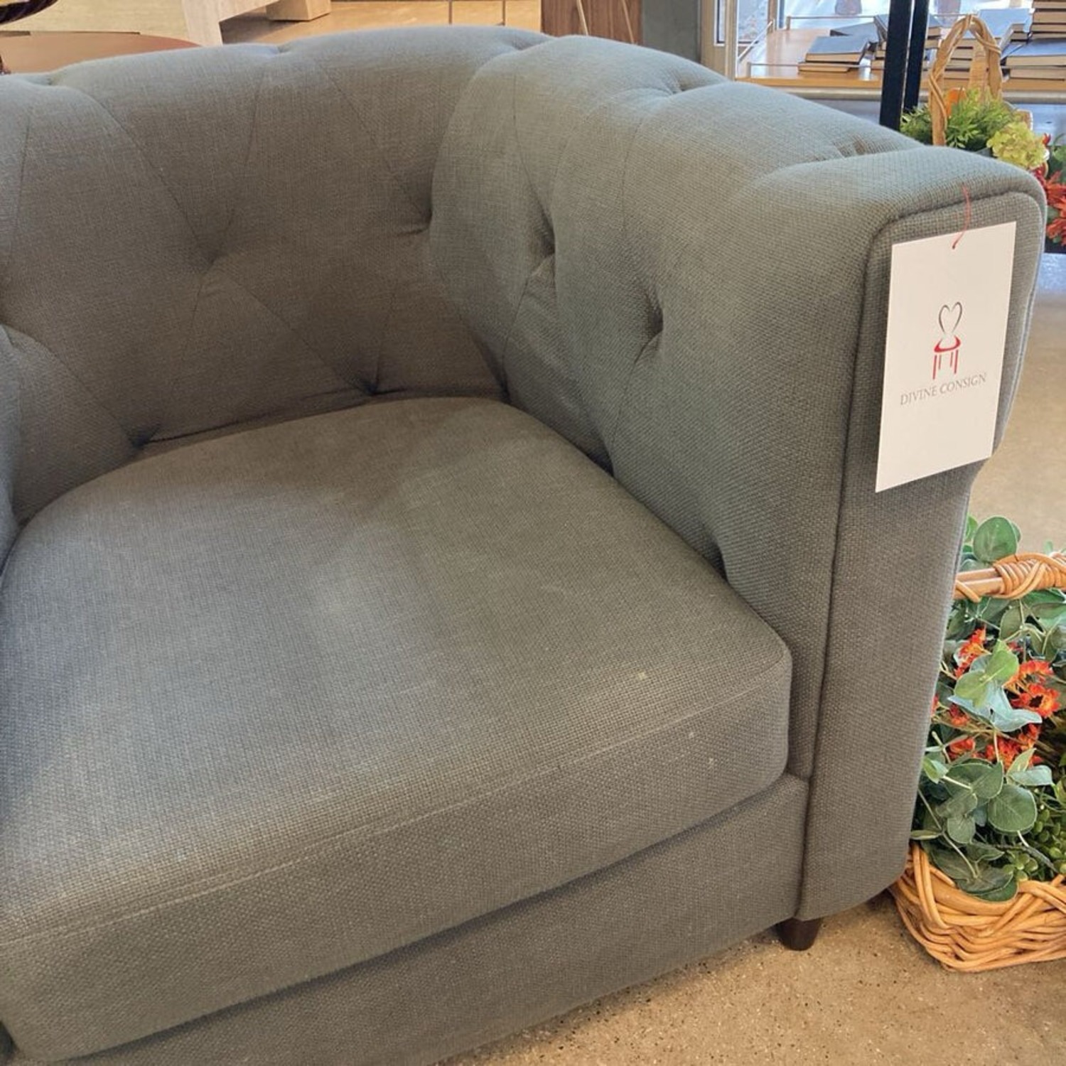 West Elm Chesterfield Tufted Fabric Chair - image-4