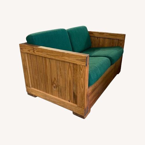 Used This End Up Classic Pine Two Seat Loveseat for sale on AptDeco