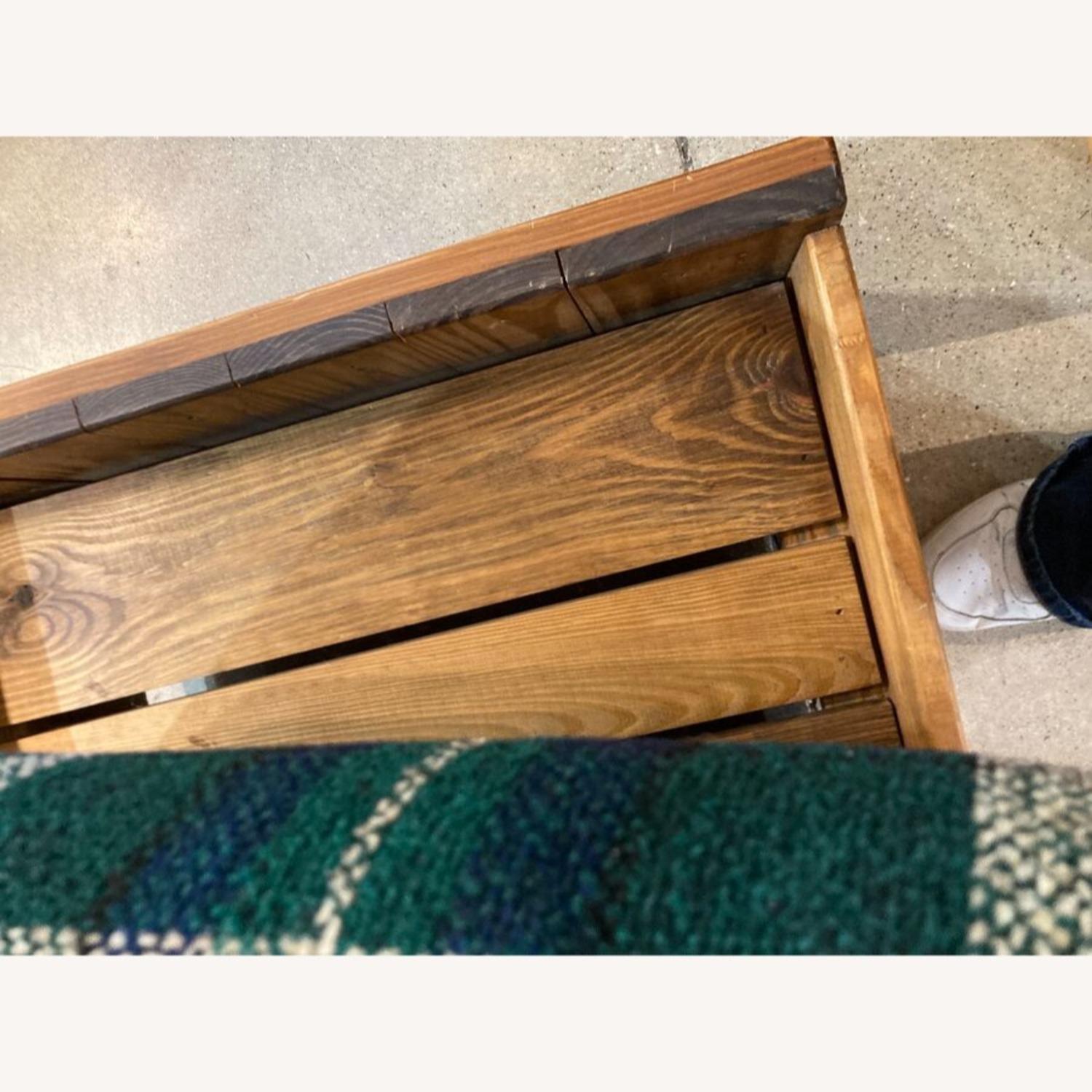 This End Up Plaid Pattern Classic Chair W Ottoman - image-7