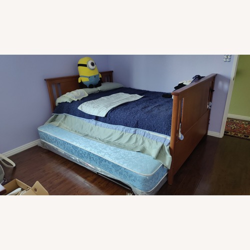 Used Pottery Barn Kids Light Brown Wood Full Bed for sale on AptDeco