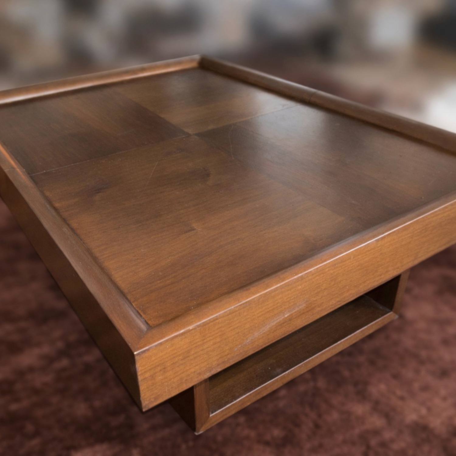 Solid Wood Coffee Table with Sliding Top - image-2