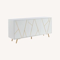 Wayfair Edou White Storage Cabinet Credenza 