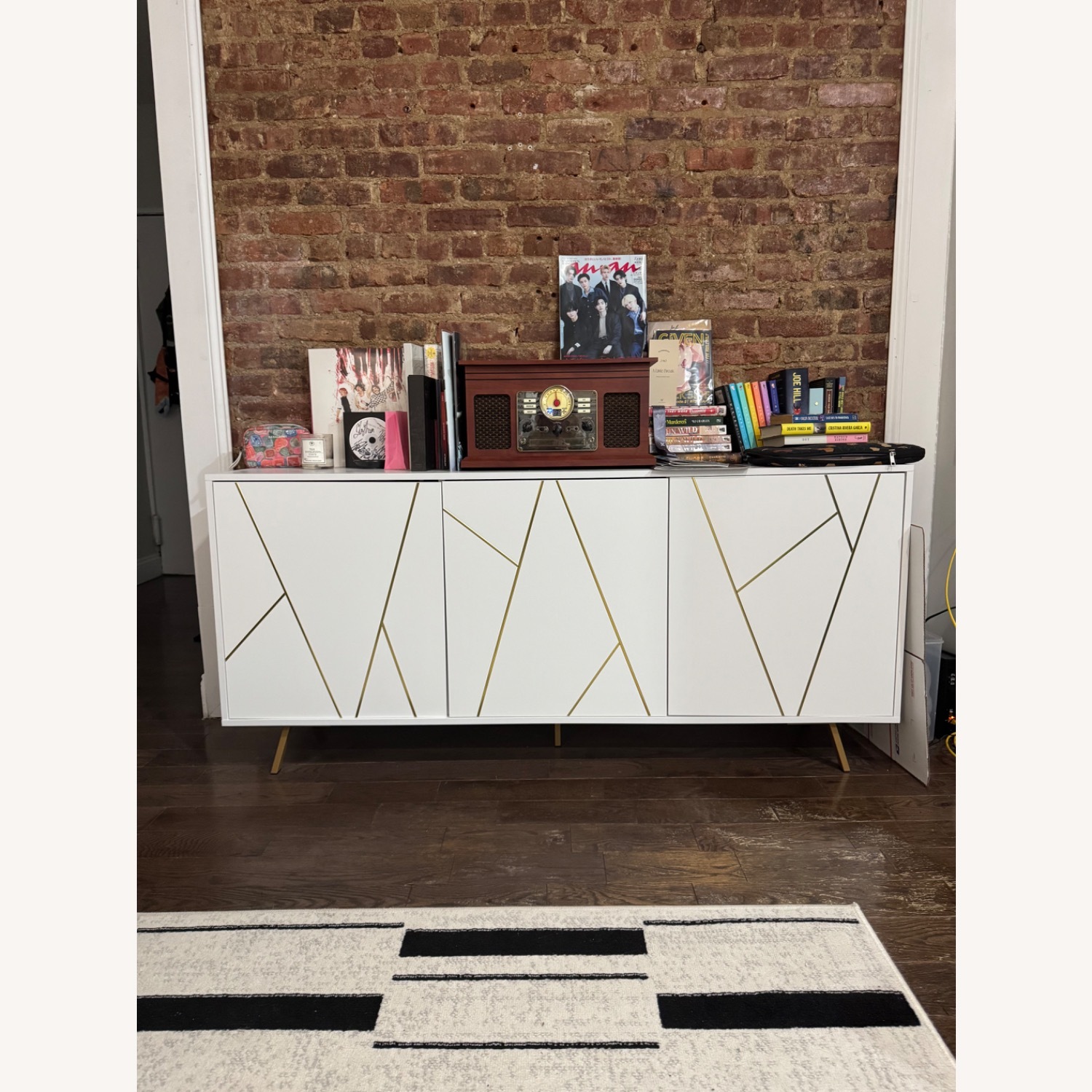 Wayfair Edou White Storage Cabinet Credenza  - image-5