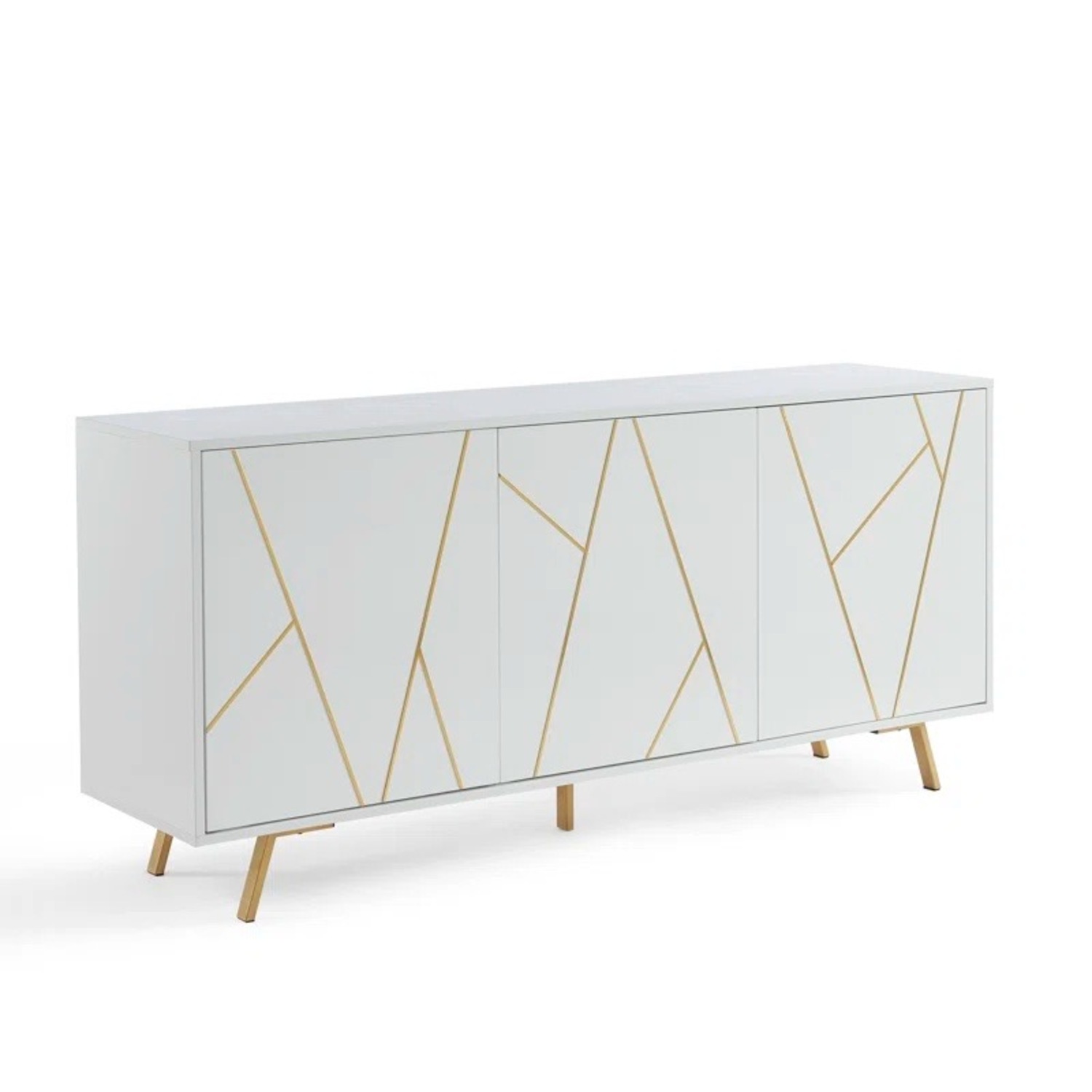 Wayfair Edou White Storage Cabinet Credenza  - image-3