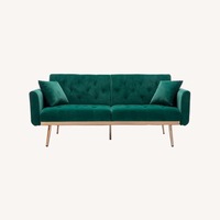 63" Mid Century Modern Velvet Futon