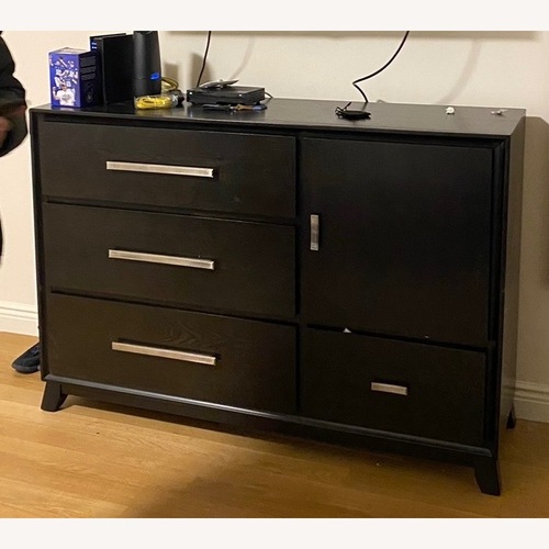 Used Raymour & Flanigan Dark Brown Dresser for sale on AptDeco