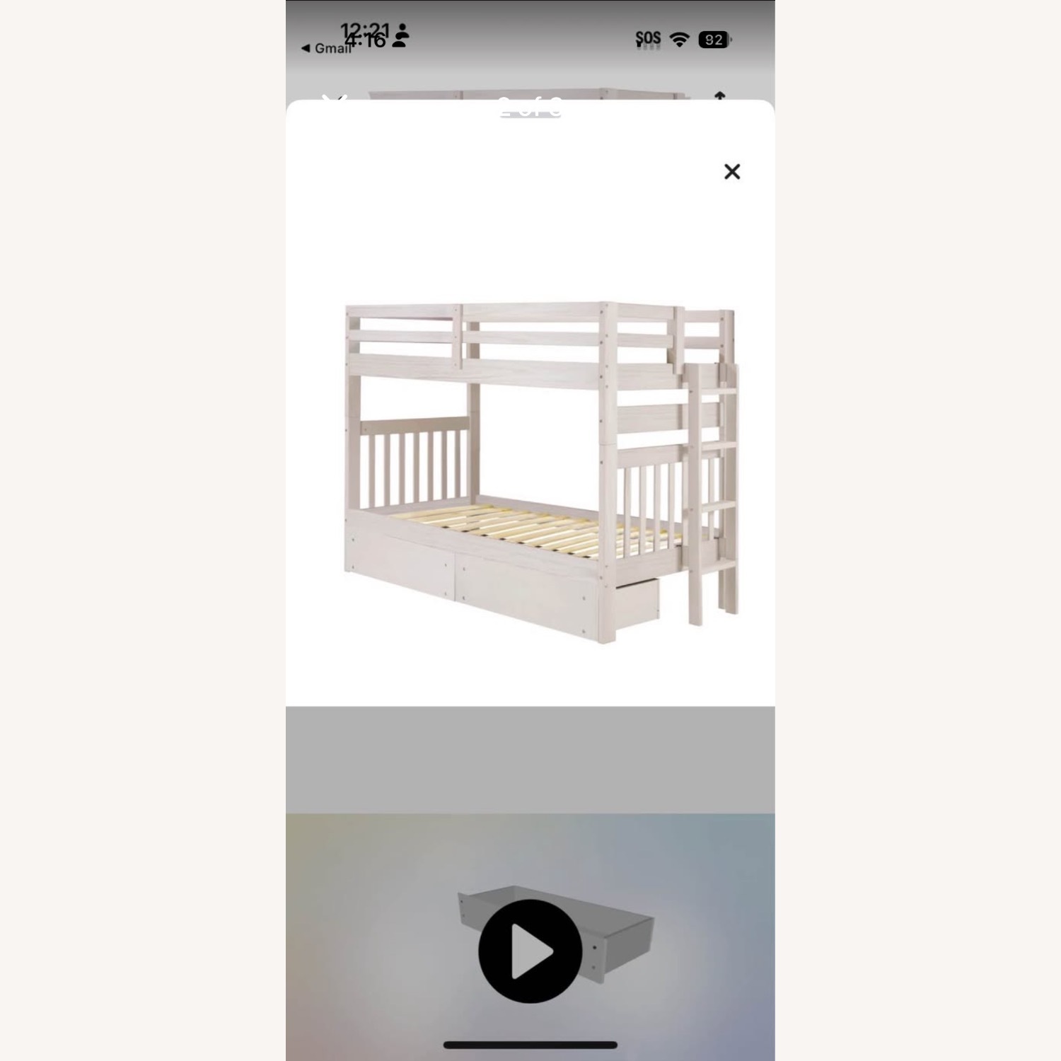 Ahmia Kids Twin Over Twin Bunk Bed with Drawers - image-1