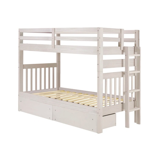 Used Ahmia Kids Twin Over Twin Bunk Bed with Drawers for sale on AptDeco