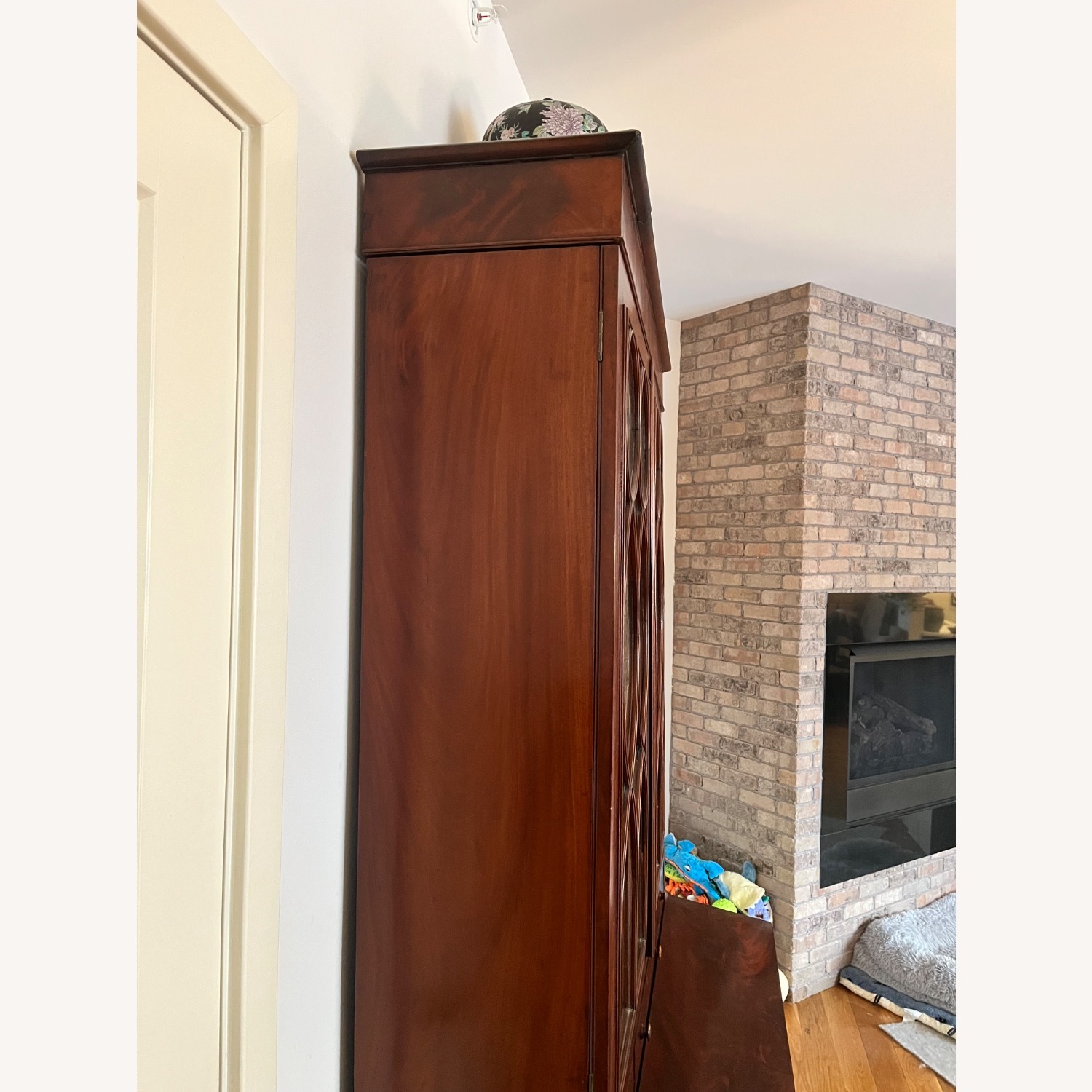 Antique 19th C. Empire Flame Mahogany Secretary - image-25