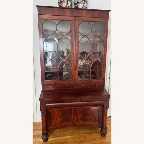 Used Antique 19th C. Empire Flame Mahogany Secretary for sale on AptDeco