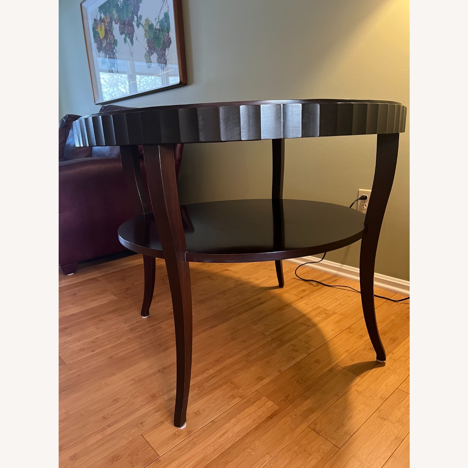 Baker Furniture Dark Brown Wood Side Table - image-4