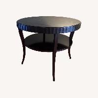 Baker Furniture Dark Brown Wood Side Table