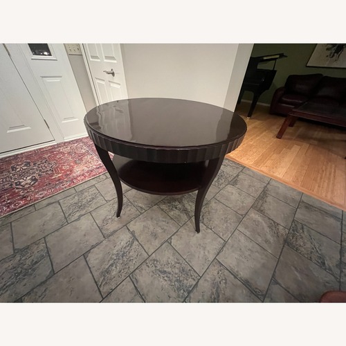 Used Baker Furniture Dark Brown Wood Side Table for sale on AptDeco