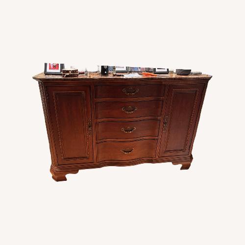 Used American Drew Dark Brown Wood Sideboard for sale on AptDeco