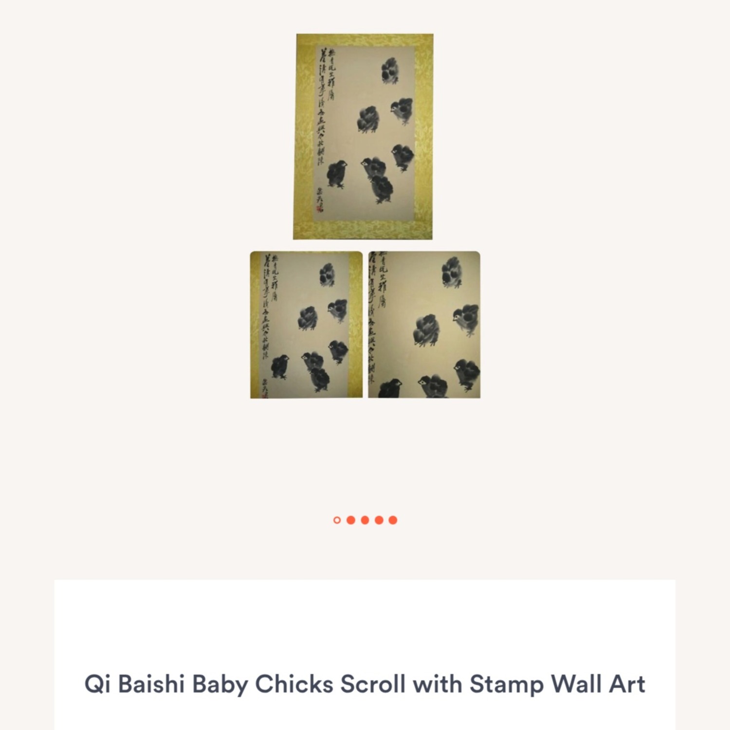 Qi Baishi Chicks Scroll  - image-3