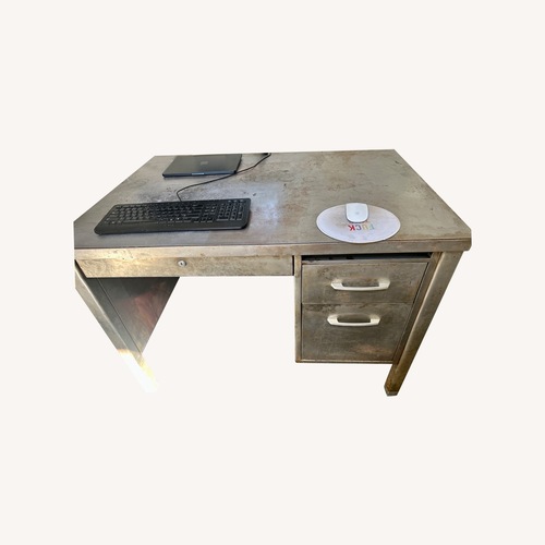 Used Silver Metal Desk for sale on AptDeco