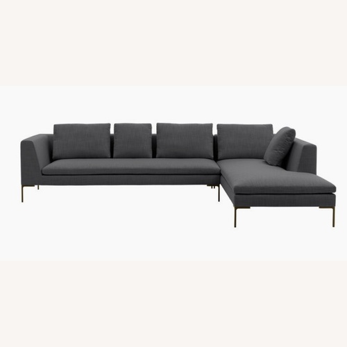 Used B&B Italia Charles Light Gray 2 Piece Sectional for sale on AptDeco