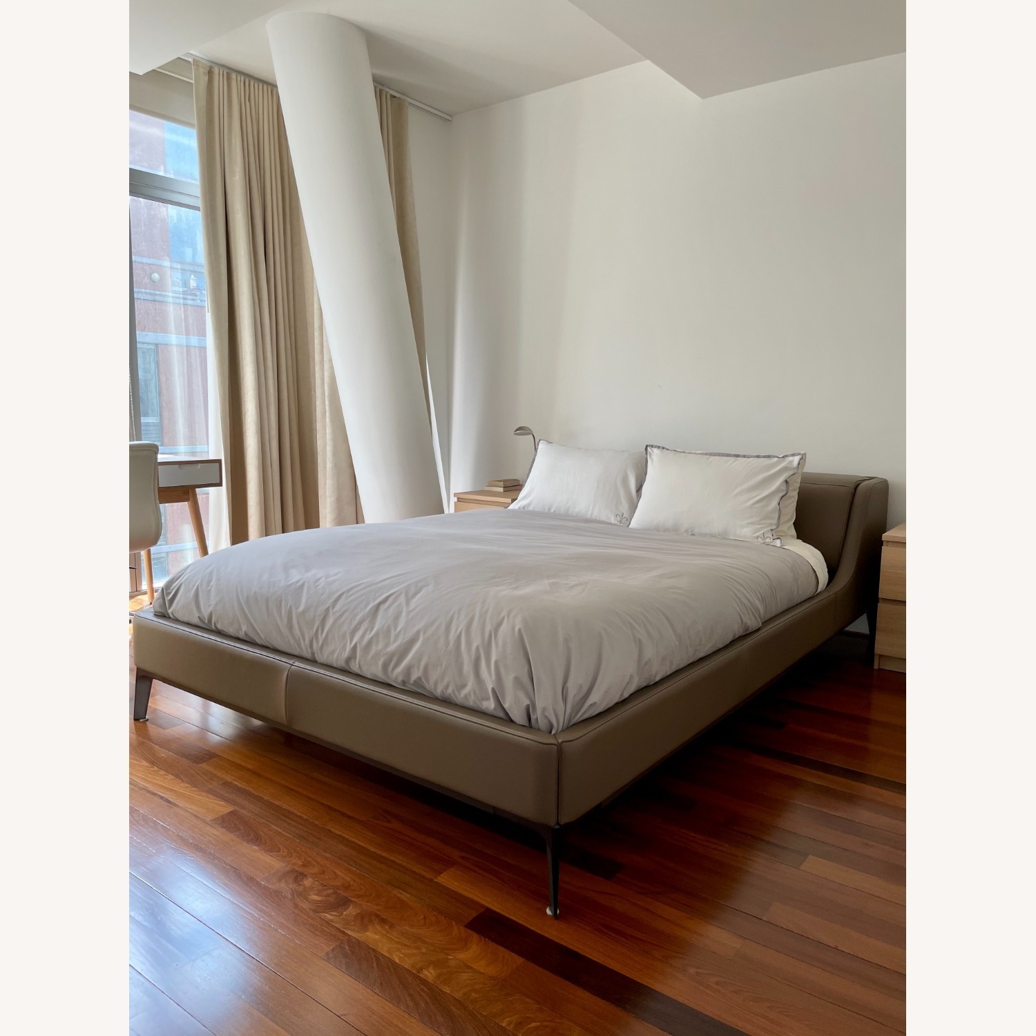 Roche Bobois Queen Leather Bed - image-2