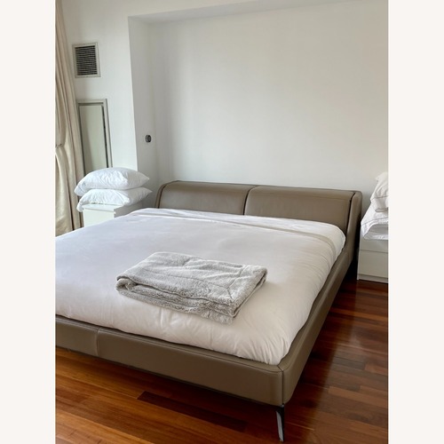 Used Roche Bobois Queen Leather Bed for sale on AptDeco