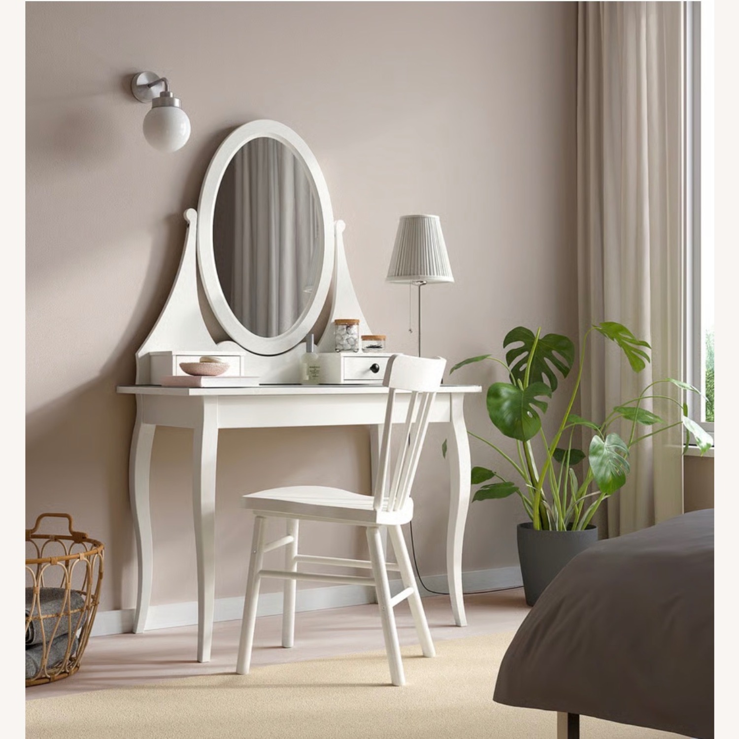 IKEA Hemnes Dressing Table With Mirror - image-1