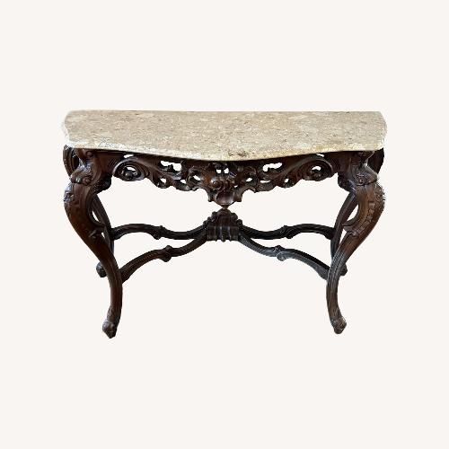 Used Italian Rococo Style Marble Top Console Table for sale on AptDeco