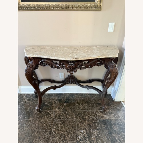 Used Italian Rococo Style Marble Top Console Table for sale on AptDeco
