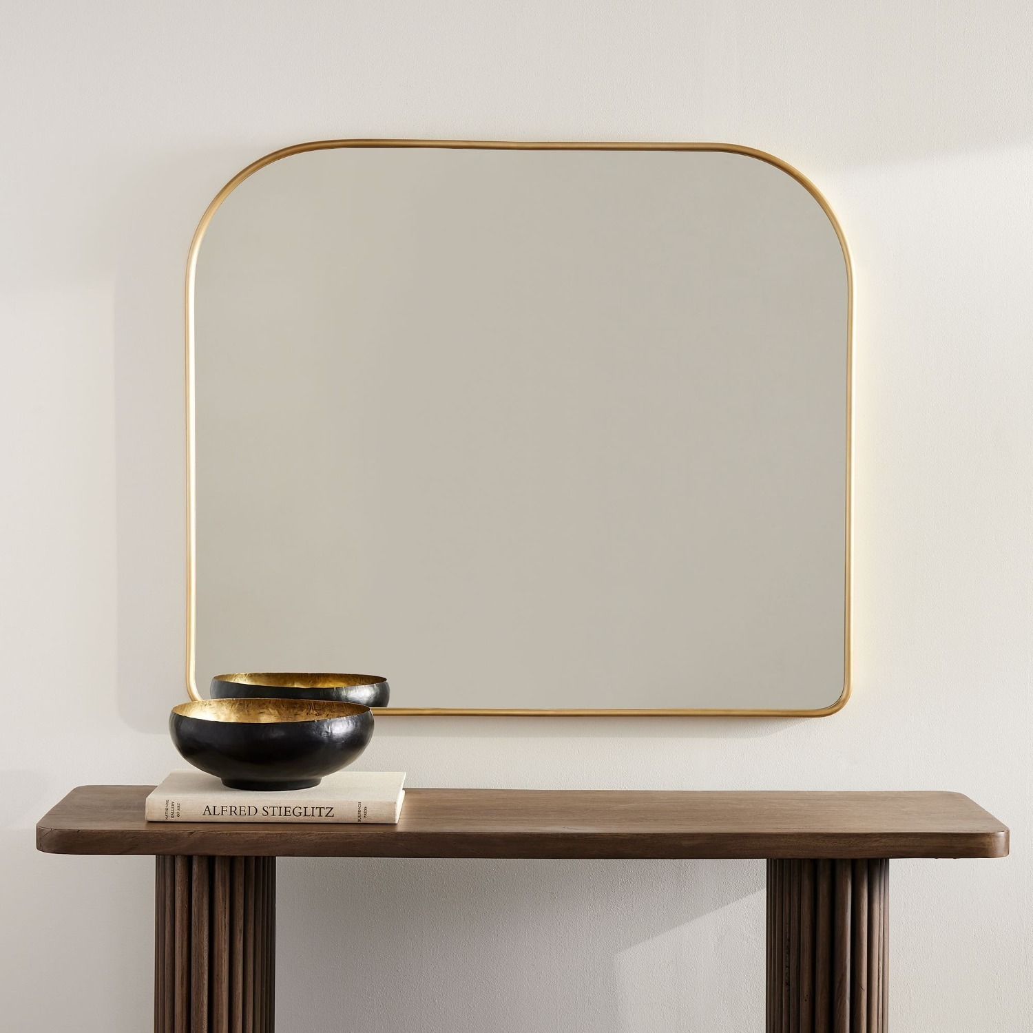 West Elm Streamline Wide Arch Mantel Mirror - image-2