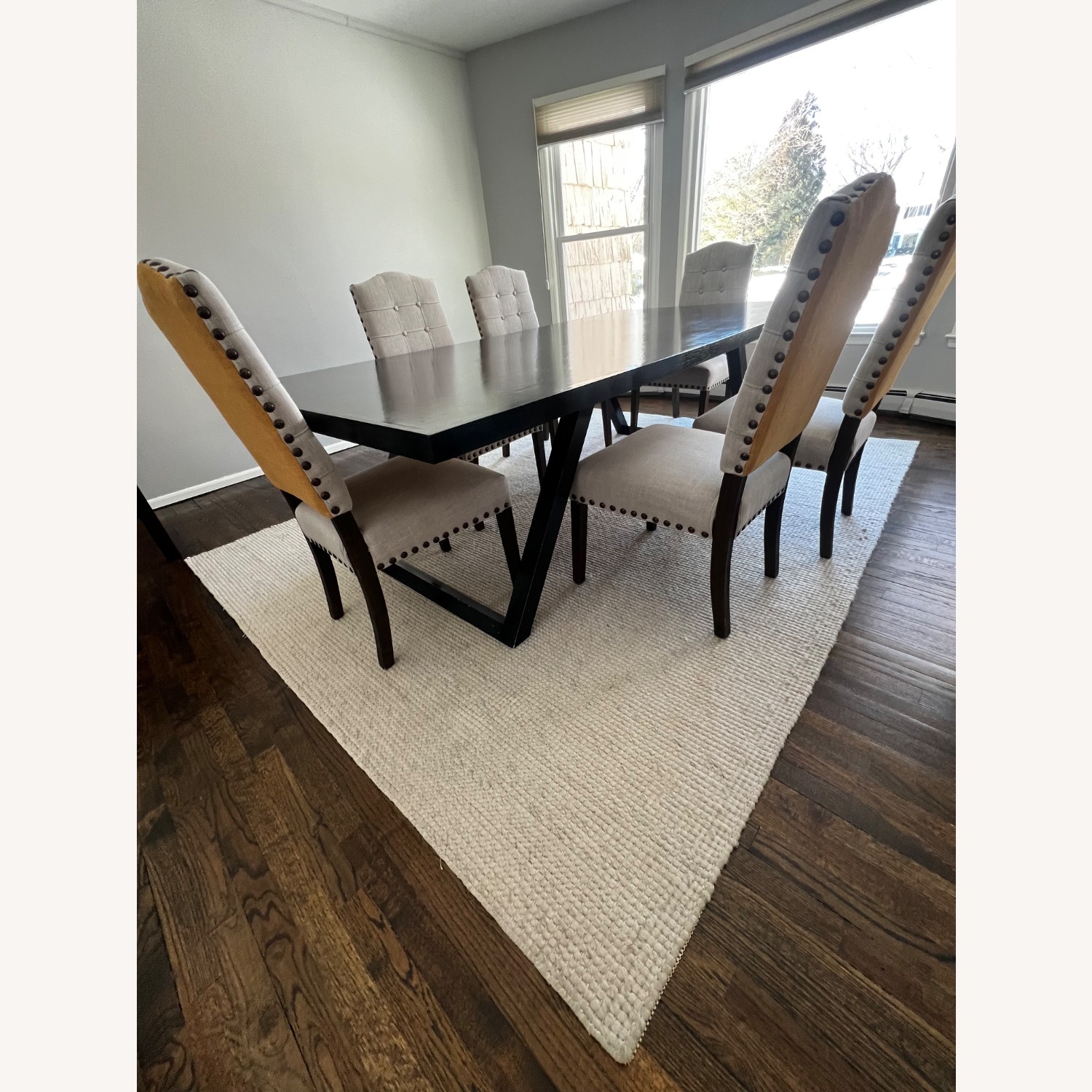 Home Goods Black Wood Dining Table - image-1