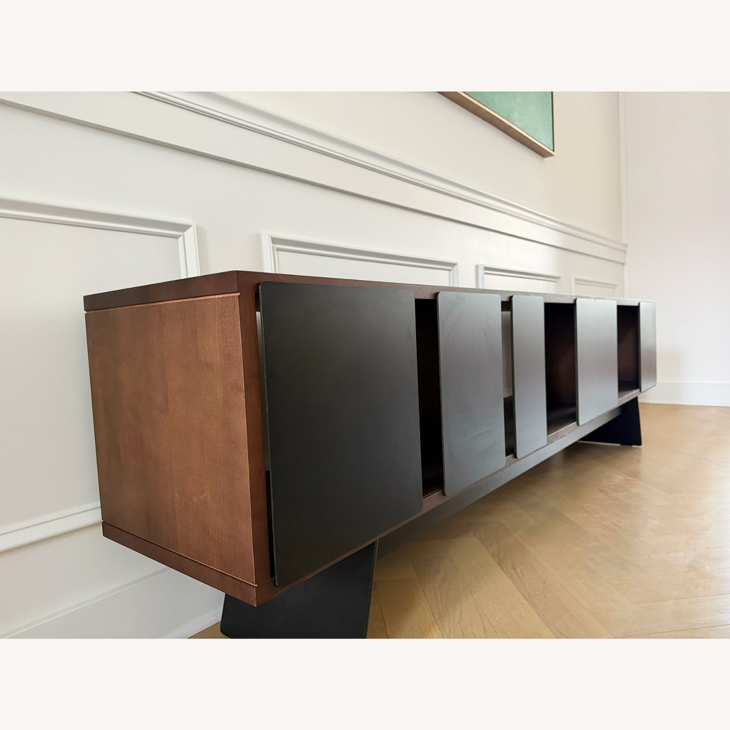 Matthew Hilton Dark Brown Wood Media Storage - image-3