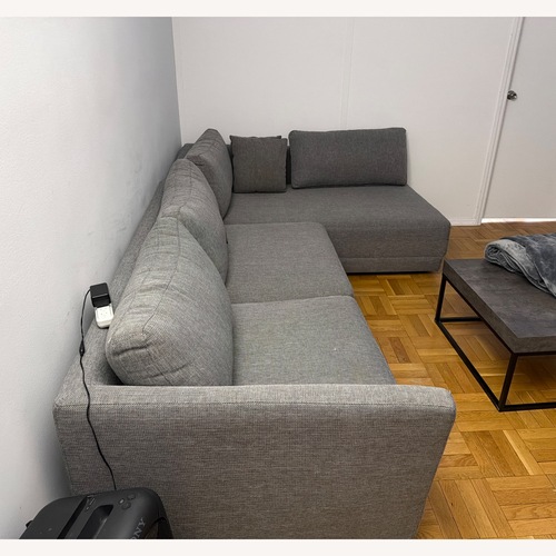 Used Joss & Main Dark Gray Fabric 3+ Piece Sectional for sale on AptDeco