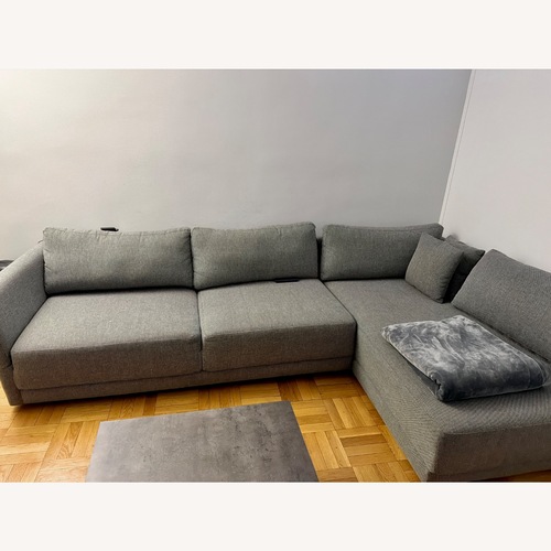 Used Joss & Main Dark Gray Fabric 3+ Piece Sectional for sale on AptDeco
