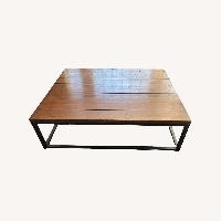 Ralph Lauren Wood and Metal Coffee Table