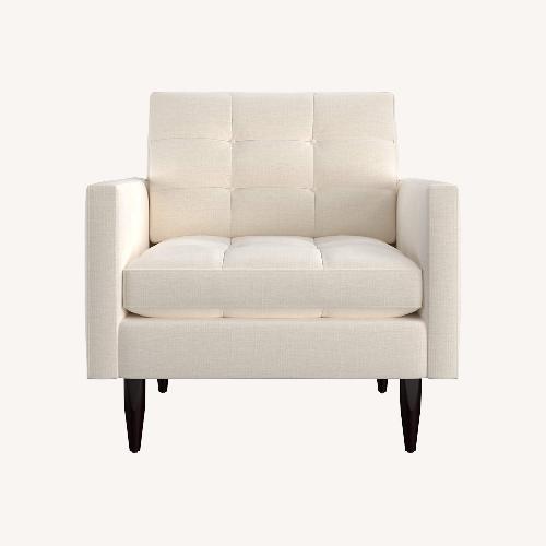Used Petrie Natural Fabric Armchair for sale on AptDeco
