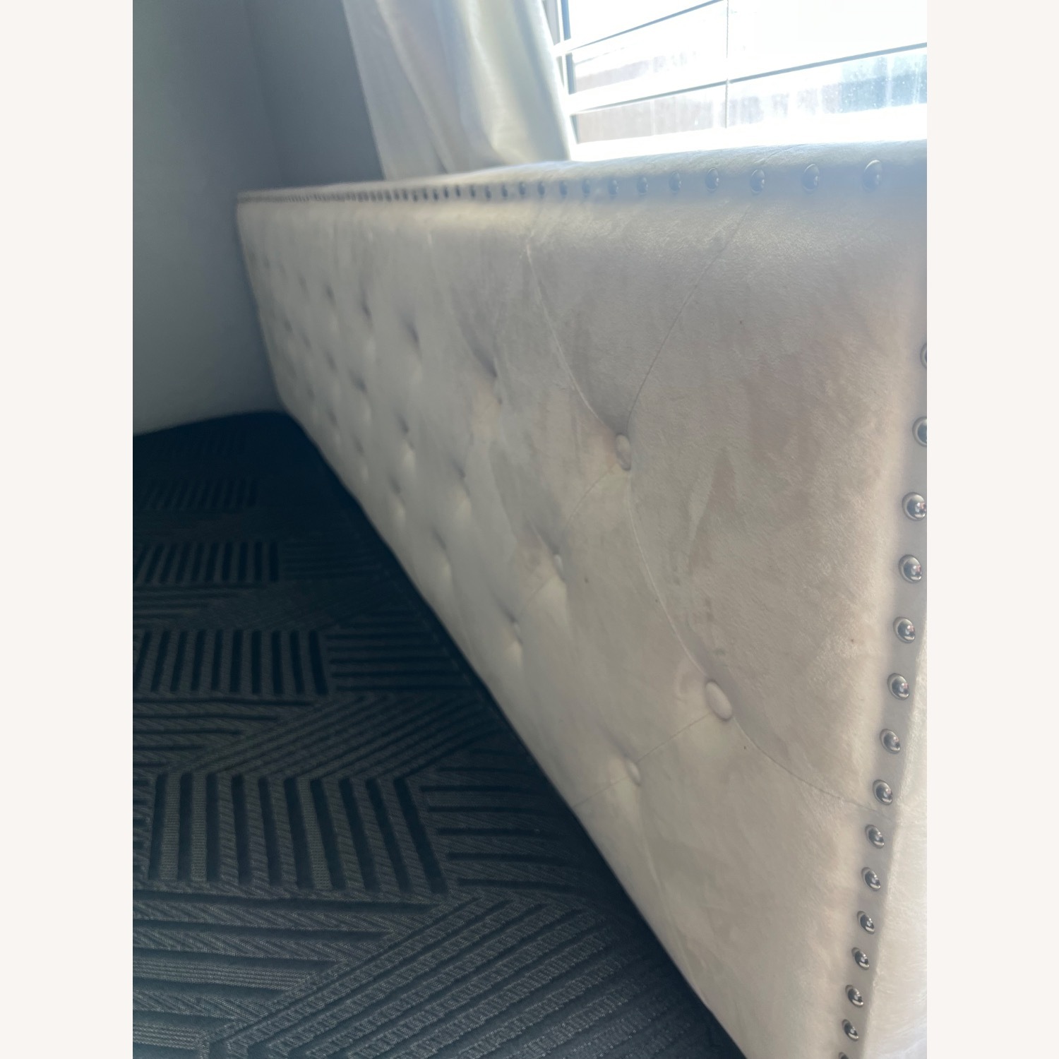 Natural Suede King Bed - image-2