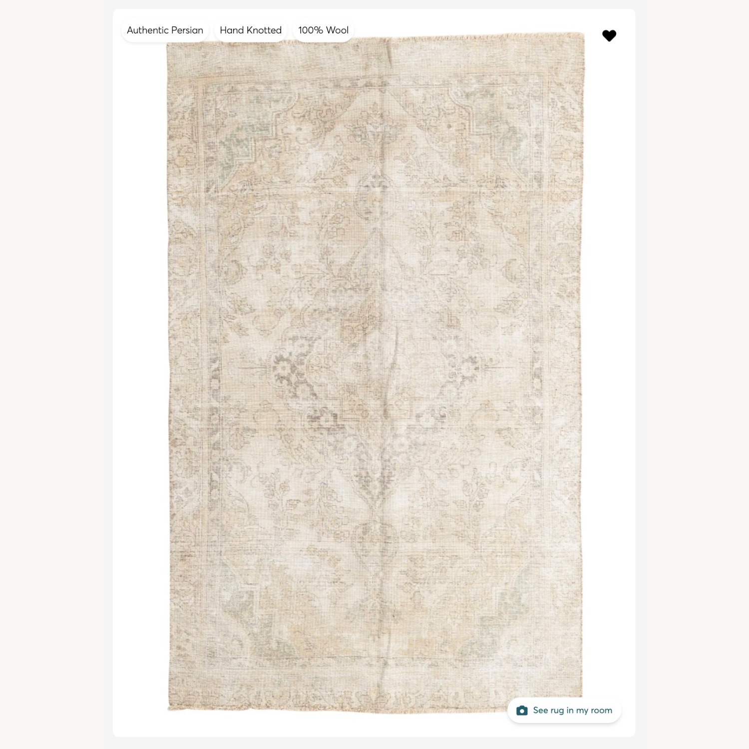 5' 7 x 9' 1 Hand Knotted Ultra Vintage Persian Wool Rug - image-1