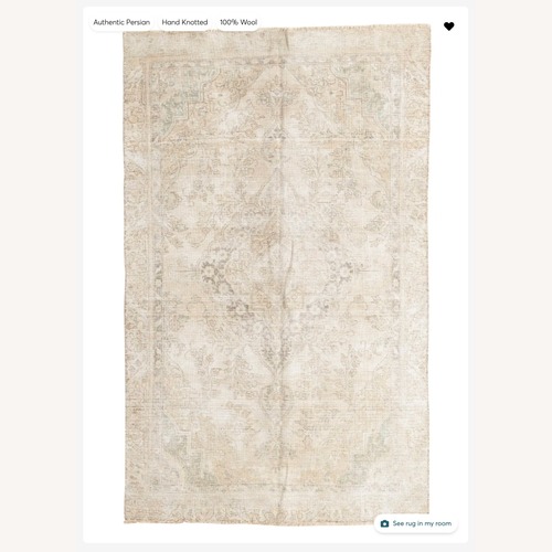 Used 5' 7 x 9' 1 Hand Knotted Ultra Vintage Persian Wool Rug for sale on AptDeco